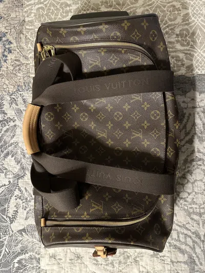 Pre-owned Louis Vuitton Damier Ebene Neo Eole 55 Duffel