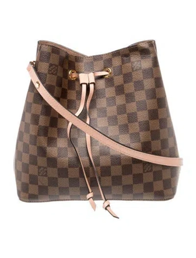 Pre-owned Louis Vuitton Damier Ebene Néonoé In Brown