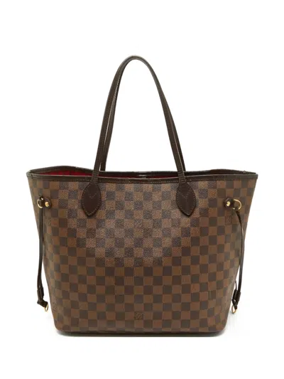Pre-owned Louis Vuitton Damier Ebene Neverfull Mm Tote Bag