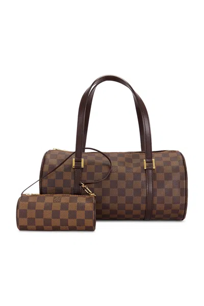 Pre-owned Louis Vuitton Damier Ebene Papillon 30 Handbag & Mini Set In Brown