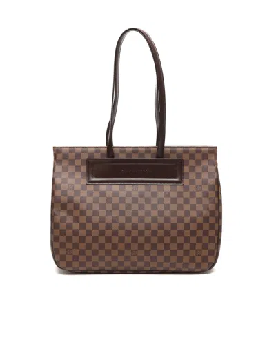 Louis Vuitton Damier Ebene Parioli Mm Tote Bag In Brown