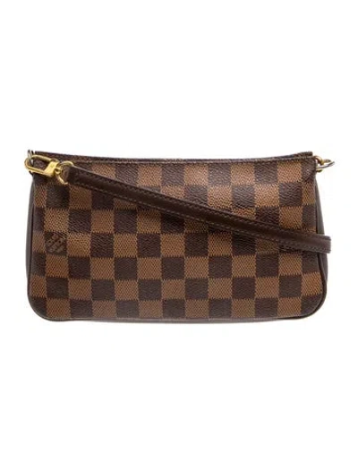 Pre-owned Louis Vuitton Damier Ebene Pochette Accessoires In Brown
