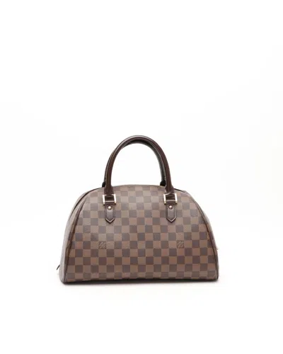 Pre-owned Louis Vuitton Damier Ebene Ribera Mm In Brown