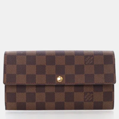 Pre-owned Louis Vuitton Damier Ebene Sarah Wallet