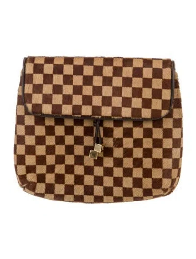 Pre-owned Louis Vuitton Damier Ebene Sauvage Gazelle In Brown