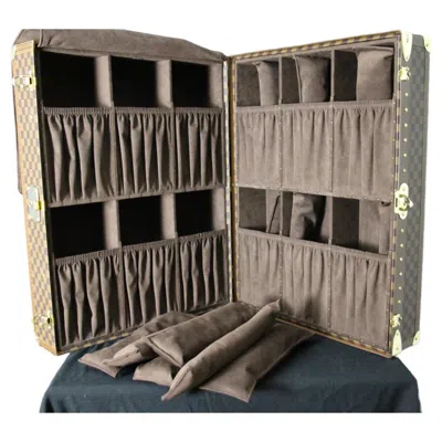 Pre-owned Louis Vuitton Damier Ebene Shoe Trunk,  Shoe Case, Vuitton Trunk In Brown