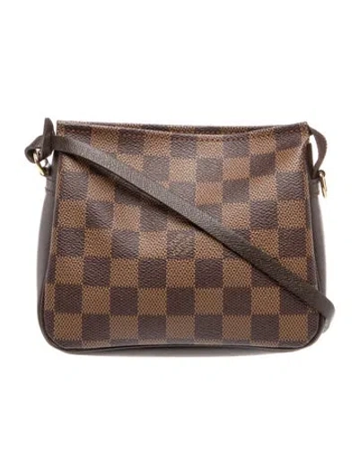 Pre-owned Louis Vuitton Damier Ebene Shoulder Bag In Brown