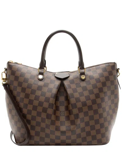 Pre-owned Louis Vuitton Damier Ebene Siena Gm Satchel (authentic Pre-loved)