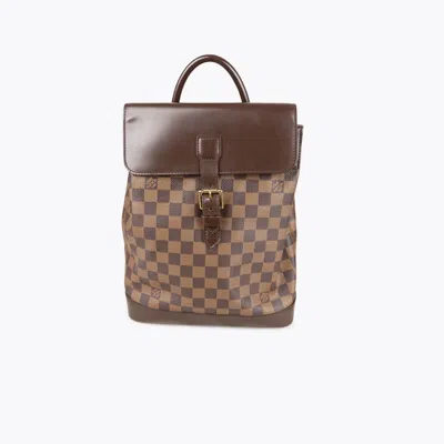 Pre-owned Louis Vuitton Damier Ebene Soho Backpack