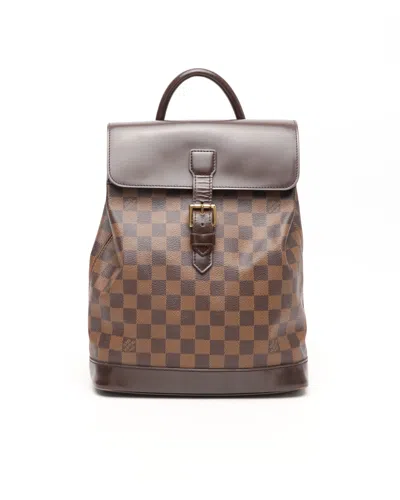 Pre-owned Louis Vuitton Damier Ebene Soho Backpack
