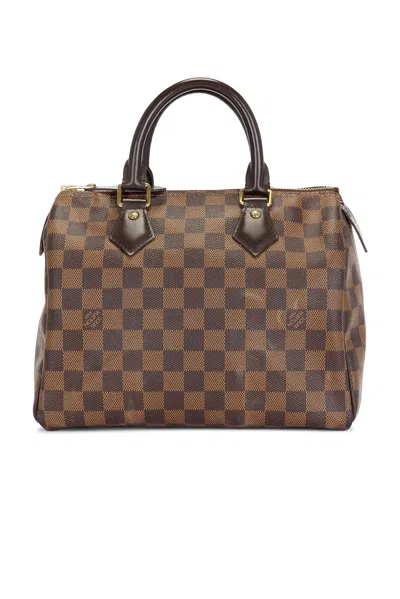 Pre-owned Louis Vuitton Damier Ebene Speedy 25 Handbag In Brown