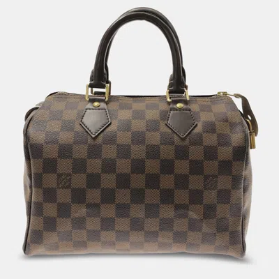 Pre-owned Louis Vuitton Damier Ebene Speedy Handbag In Brown