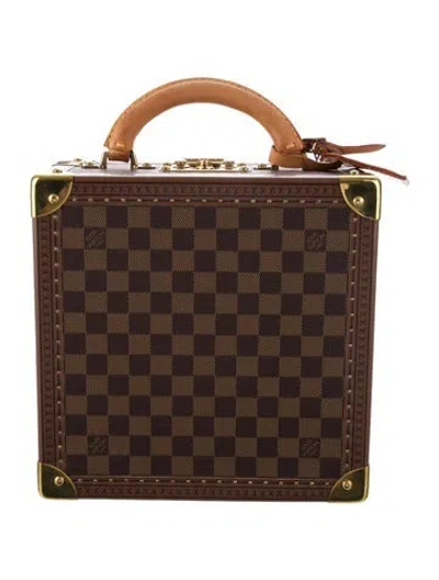 Pre-owned Louis Vuitton Damier Ebene Tabor 26 In Brown