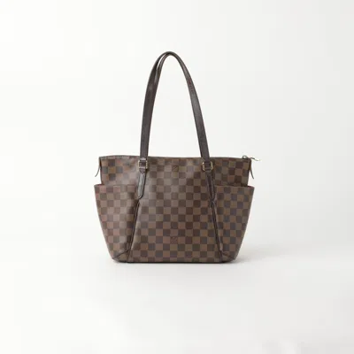 Pre-owned Louis Vuitton Damier Ebene Totally Pm Bag In Brown