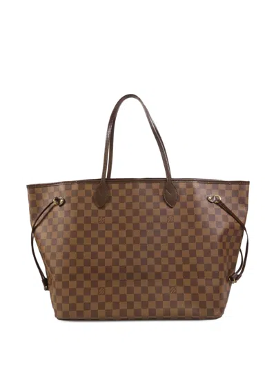 Pre-owned Louis Vuitton Damier Ebene Tote Bag In Brown