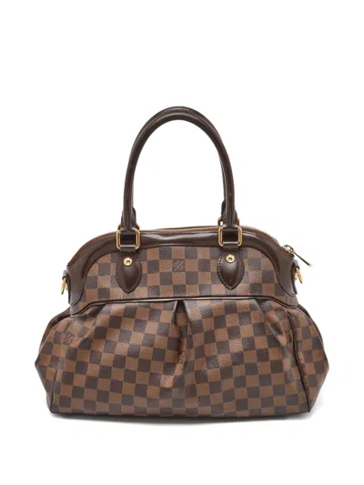 Pre-owned Louis Vuitton Damier Ebene Trevi Pm Handbag In Brown