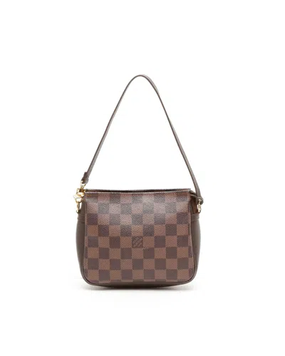 Pre-owned Louis Vuitton Damier Ebene Truth Makeup Bag In Brown