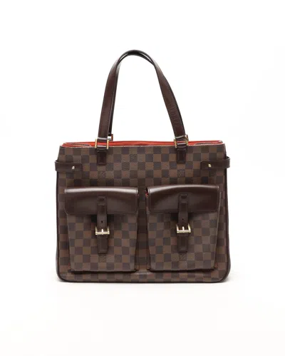 Pre-owned Louis Vuitton Damier Ebene Uzes Bag In Brown