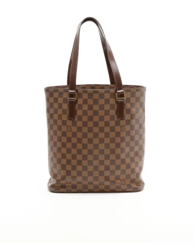 Pre-owned Louis Vuitton Damier Ebene Vavin Gm Tote Bag In Brown