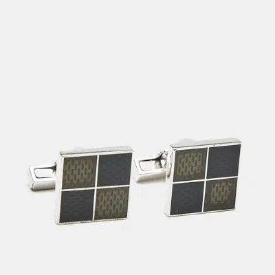 Pre-owned Louis Vuitton Damier Enamel Sterling Silver Cufflinks
