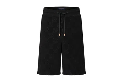Pre-owned Louis Vuitton Damier French Terry Cotton Shorts Meteorite