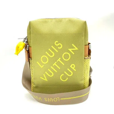 Pre-owned Louis Vuitton Damier Geant Gray Yellow Damier Geant Pochette Shoulder Bag () In Gray, Yellow