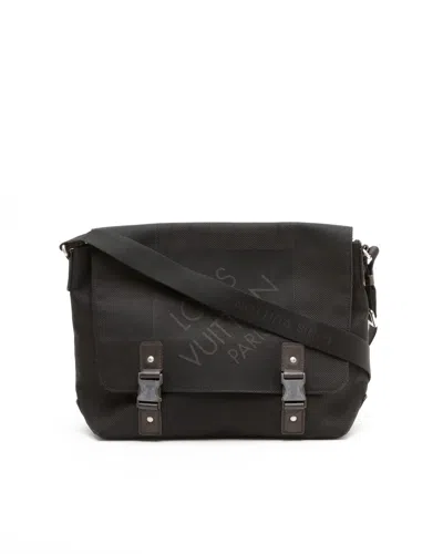 Pre-owned Louis Vuitton Damier Geant Loup Messenger Bag In Black