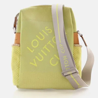 Pre-owned Louis Vuitton Damier Geant Nylon Americas Cup Bag In Yellow