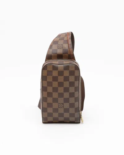Pre-owned Louis Vuitton Damier Geronimo Sling Bag In Brown