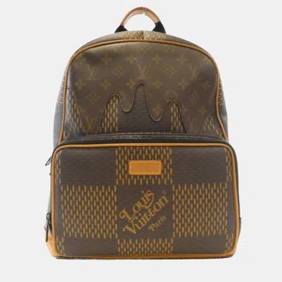 Pre-owned Louis Vuitton Damier Giant (lv Squared) Canvas Backpack In Brown