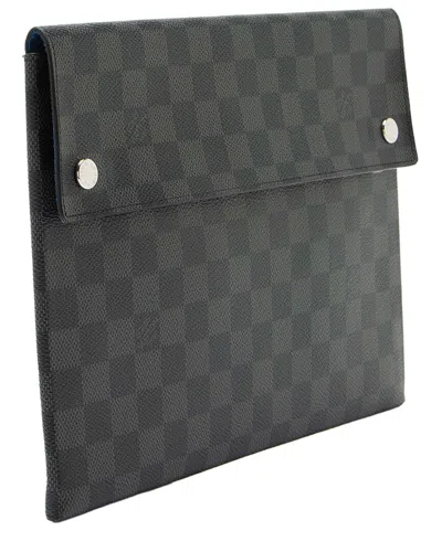 Pre-owned Louis Vuitton Damier Graphite Alpha Triple Pouch Set (authentic Pre-loved)