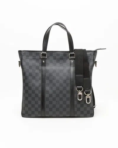 Pre-owned Louis Vuitton Damier Graphite Anton Business Bag In Gray