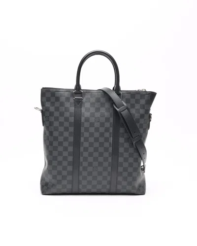 Pre-owned Louis Vuitton Damier Graphite Anton Tote Bag In Gray