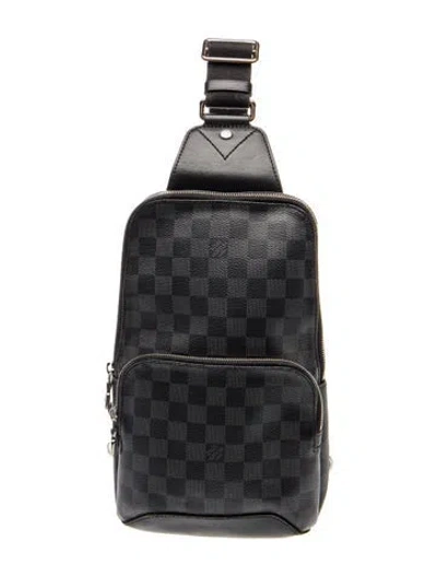 Pre-owned Louis Vuitton Damier Graphite Avenue Sling Bag In Black