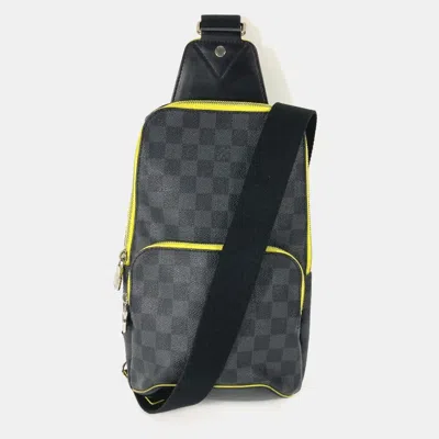 Pre-owned Louis Vuitton Damier Graphite Avenue Sling Bag Cross Body Shoulder Canvas Black