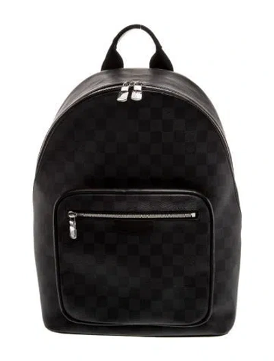 Pre-owned Louis Vuitton Damier Graphite Backpack In Black