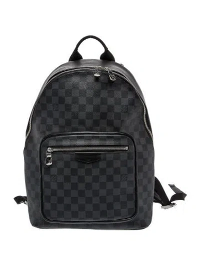 Pre-owned Louis Vuitton Damier Graphite Backpack In Black