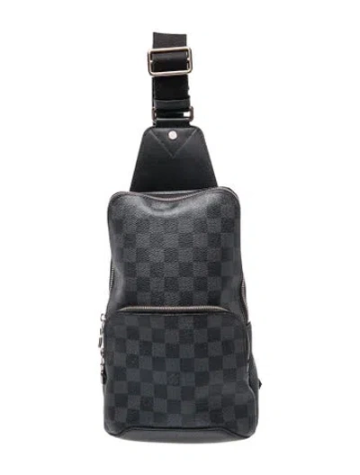 Pre-owned Louis Vuitton Damier Graphite Backpack In Black