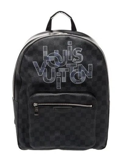 Pre-owned Louis Vuitton Damier Graphite Backpack In Black