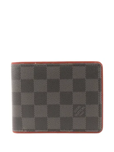 Pre-owned Louis Vuitton Damier Graphite Bi-fold Wallet In Gray