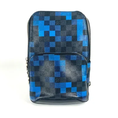 Pre-owned Louis Vuitton Damier Graphite Black Blue Damier Graphite Shoulder Bag Sling Bag () In Multi