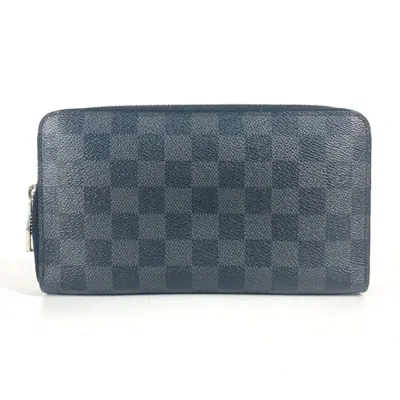 Pre-owned Louis Vuitton Damier Graphite Black Damier Graphite Long Wallet (bi-fold) ()