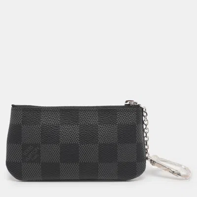 Pre-owned Louis Vuitton Damier Graphite Canvas Key Pouch In Gray