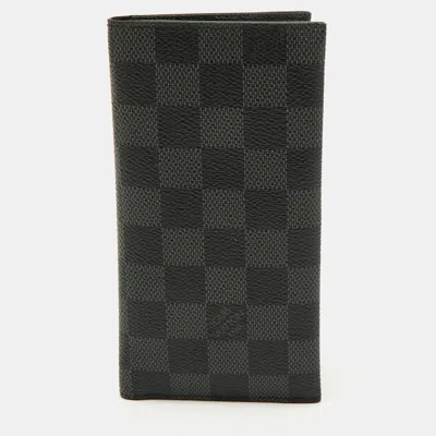Pre-owned Louis Vuitton Damier Graphite Canvas Organizer 16cc Wallet In Black