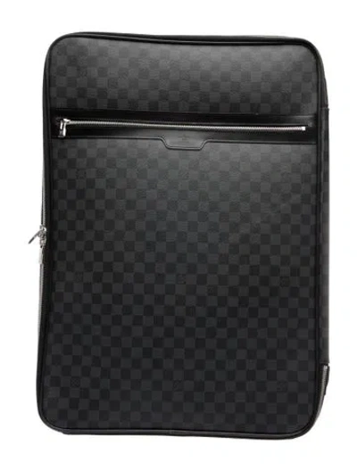 Pre-owned Louis Vuitton Damier Graphite Canvas Pegase 55 Suitcase In Multi