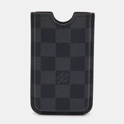 Pre-owned Louis Vuitton Damier Graphite Canvas Phone Case In Black