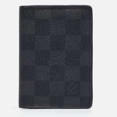 Pre-owned Louis Vuitton Damier Graphite Canvas Pocket Organizer In Black