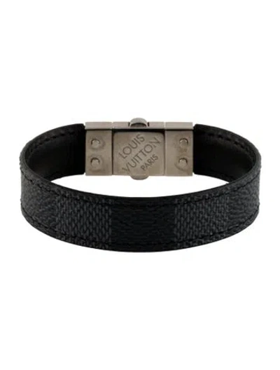 Pre-owned Louis Vuitton Damier Graphite Check It Reversible Bracelet In Multi