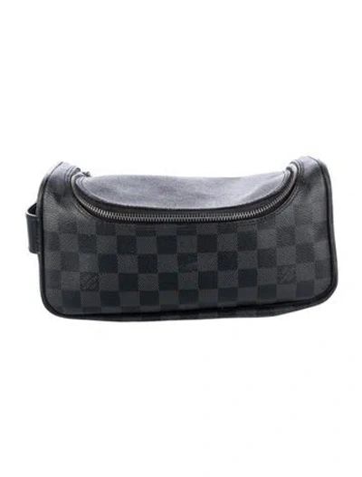 Pre-owned Louis Vuitton Damier Graphite Clutch In Black