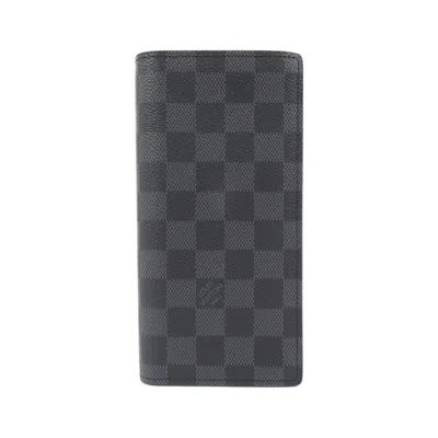 Pre-owned Louis Vuitton Damier Graphite Damier Graphite Graphite Damier Graphite Long Wallet (bi-fold) (pre-ow In Gray
